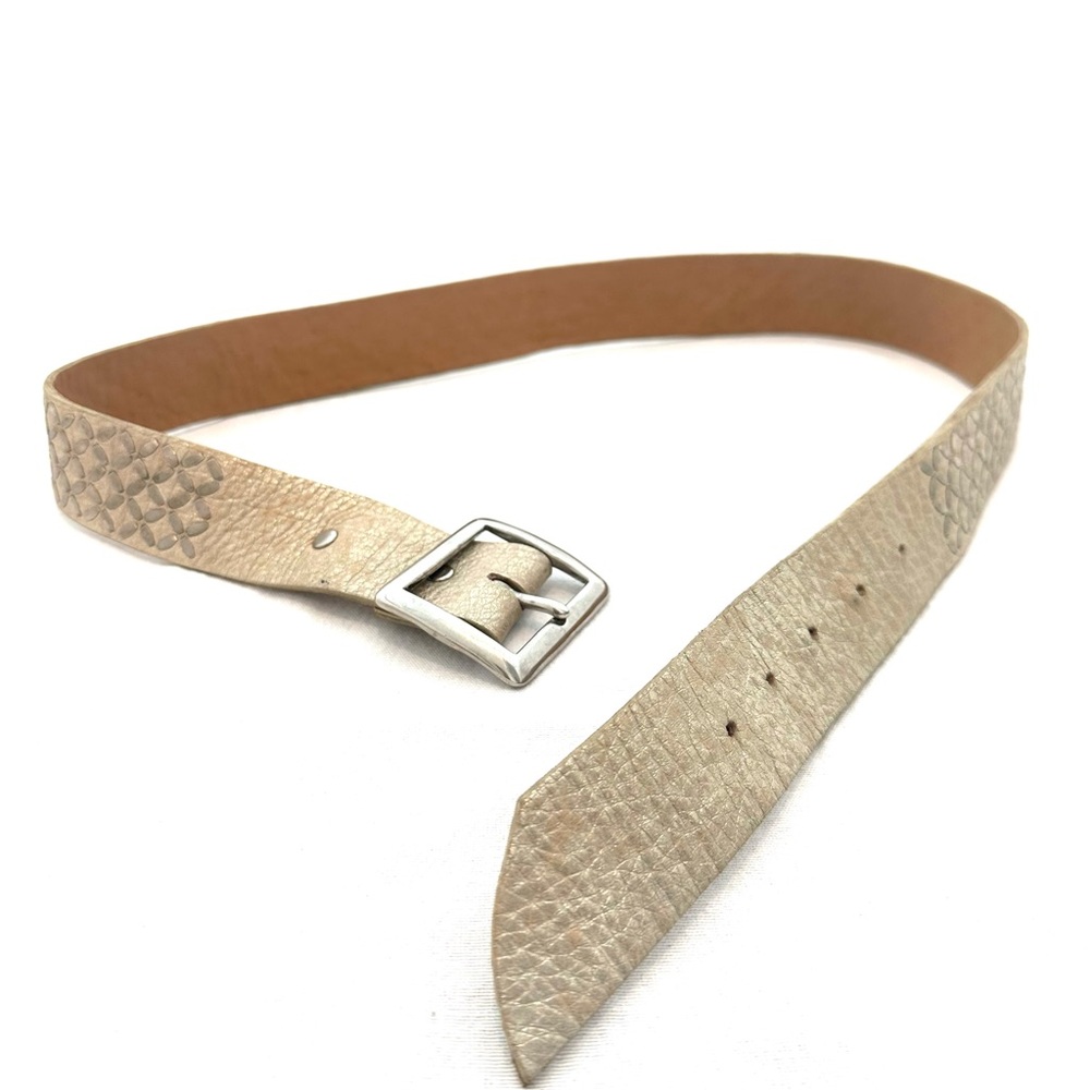 Calleen Cordero washed white and Silver Belt Sz 34 - Picture 4 of 5